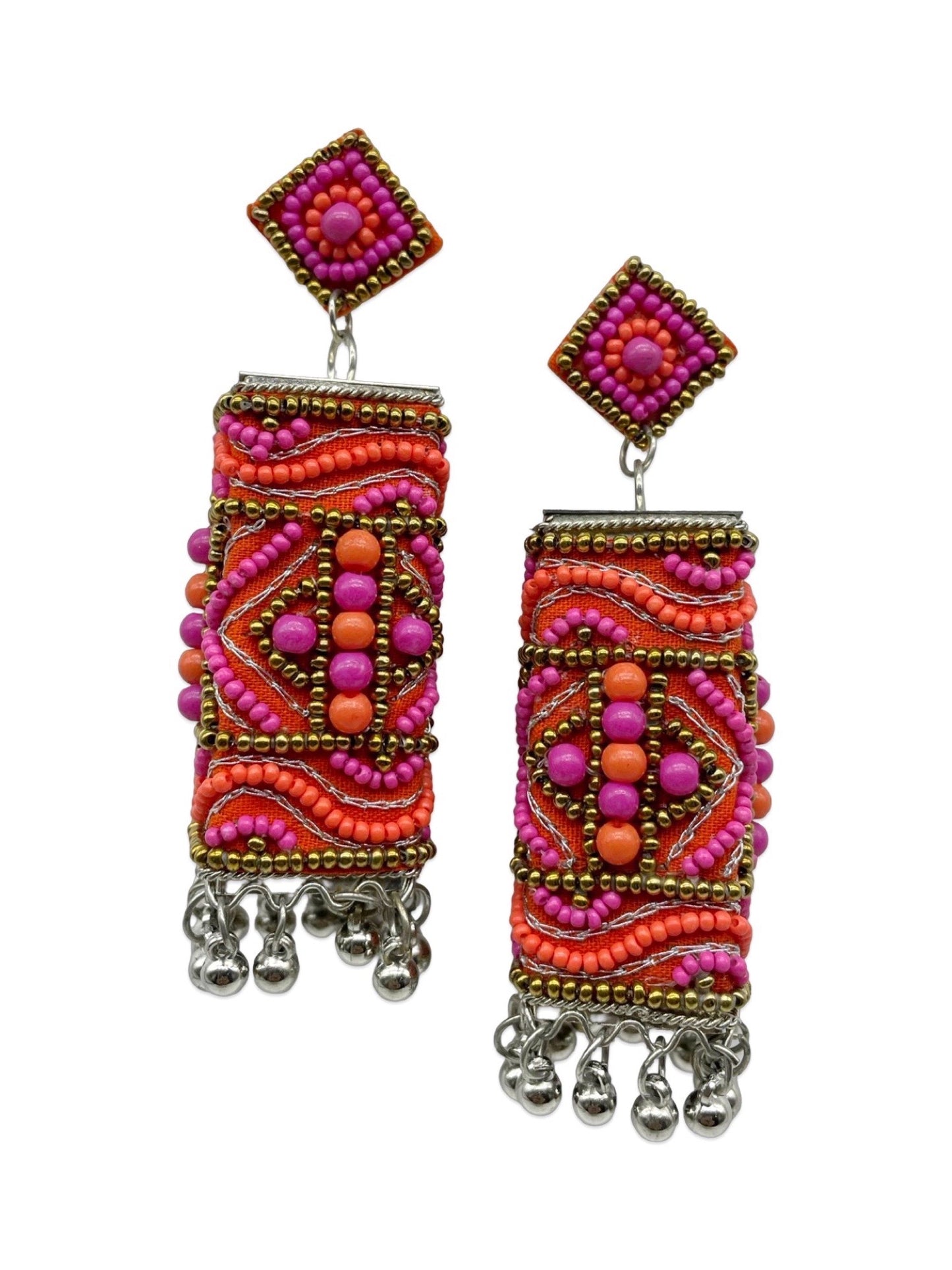 Boho Beaded Long Jhumka Earring Design