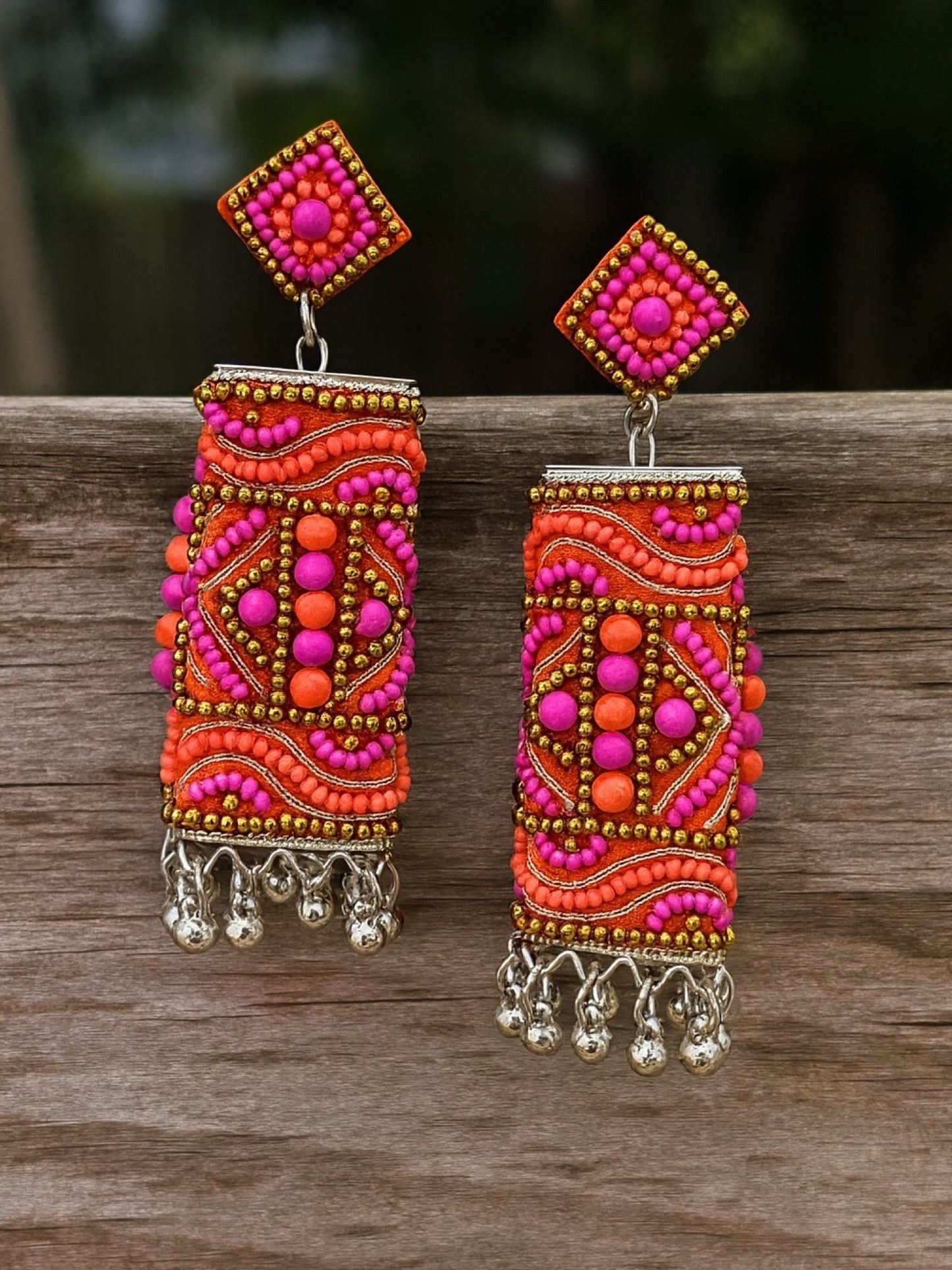 Boho Beaded Long Jhumka Earring Design