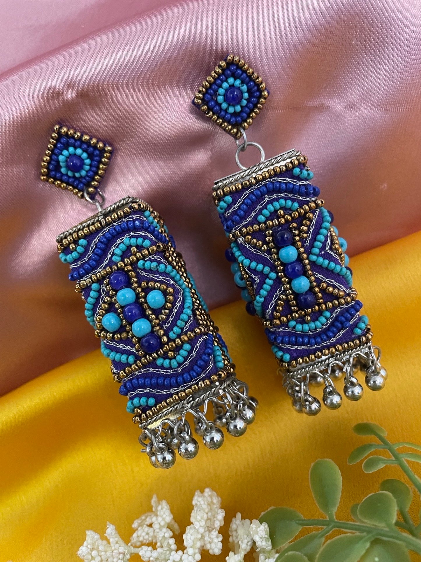 Boho Beaded Long Jhumka Earring Design