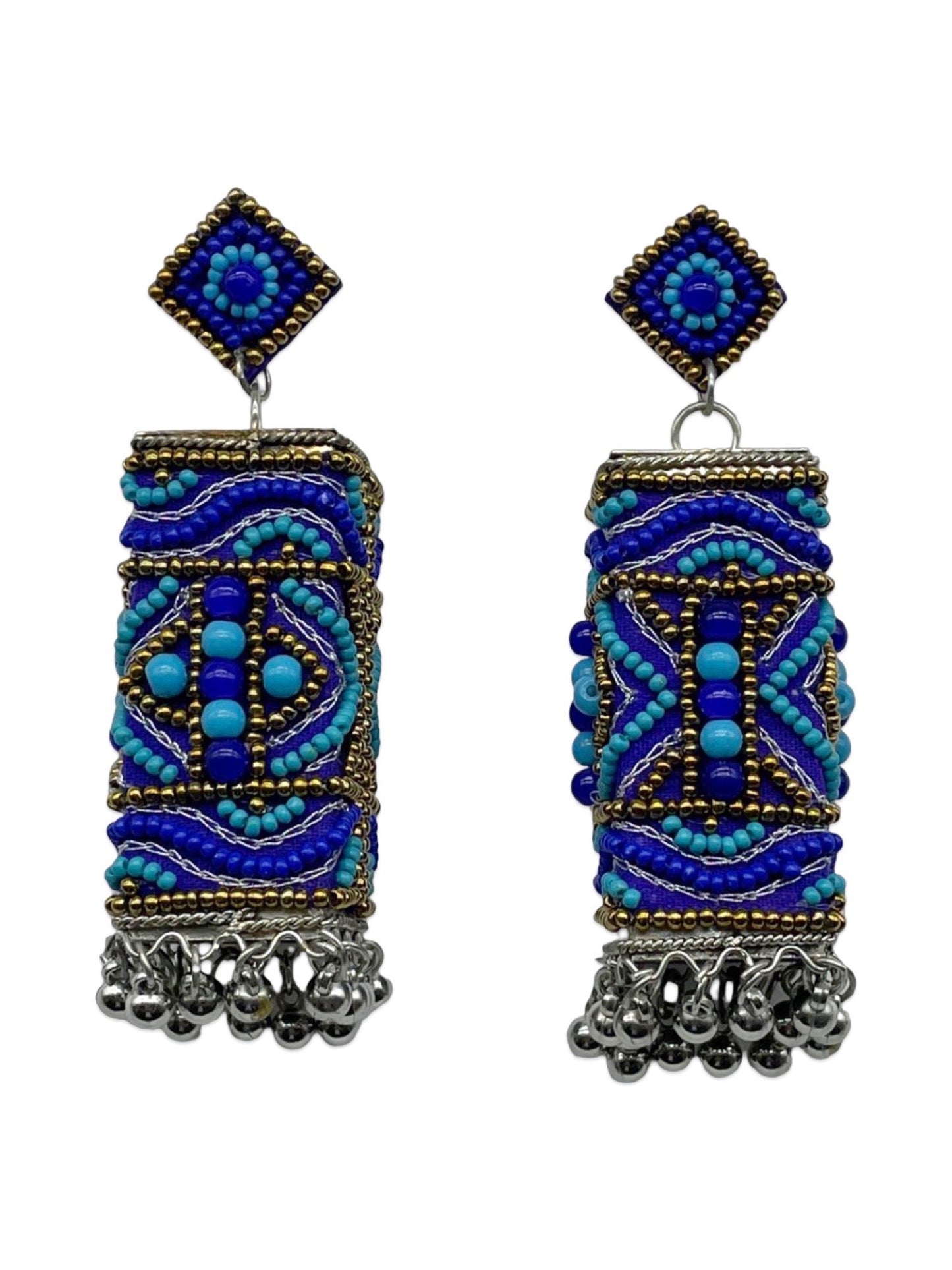 Boho Beaded Long Jhumka Earring Design