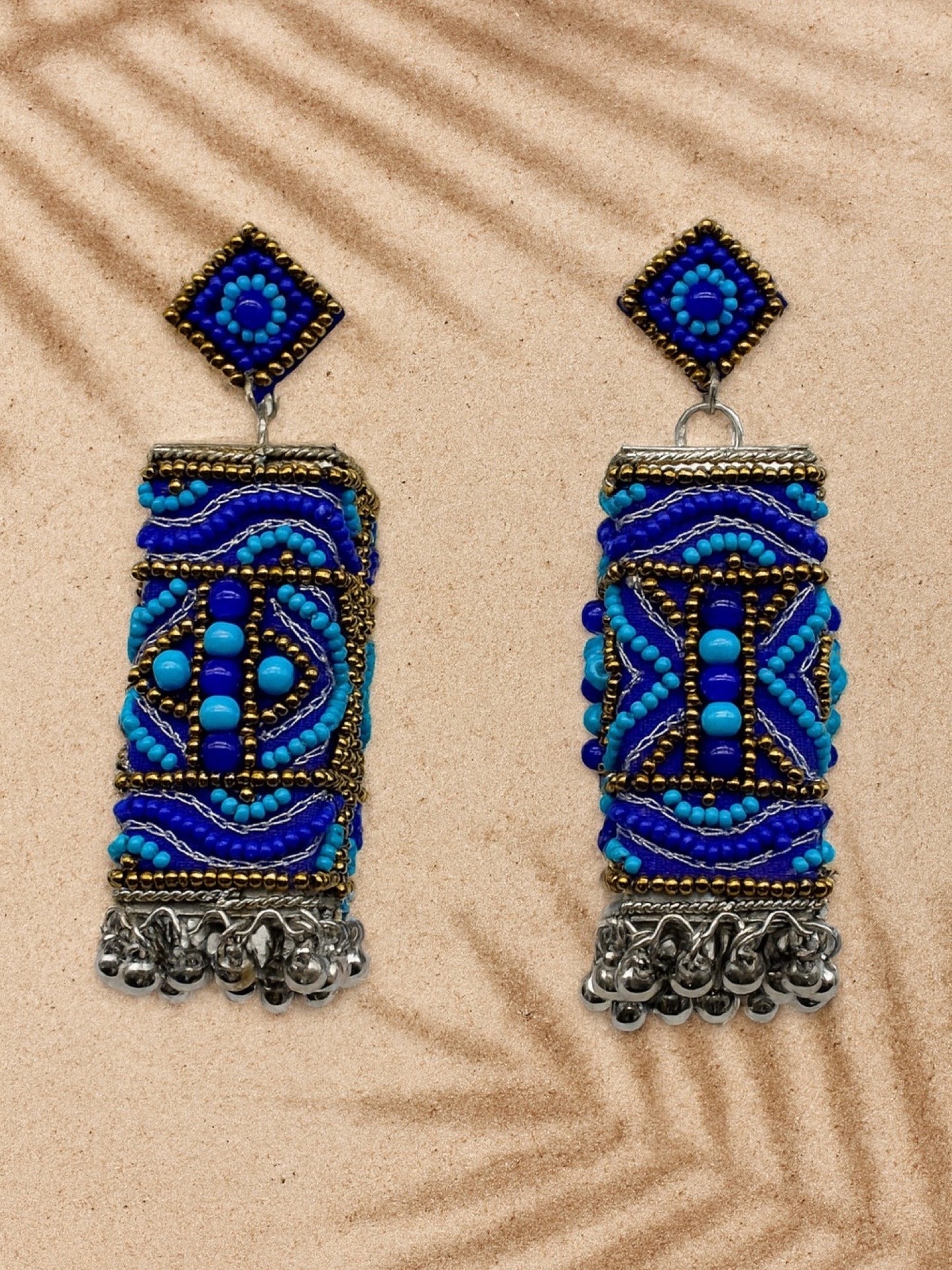 Boho Beaded Long Jhumka Earring Design