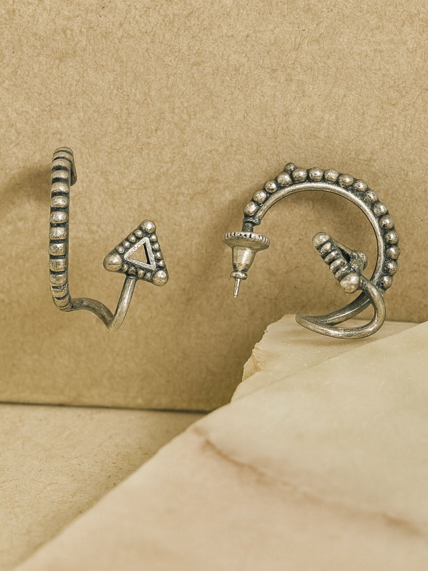 Loop Cuff Afghani Jhumka Earrings Snake Shape Triangle Designs