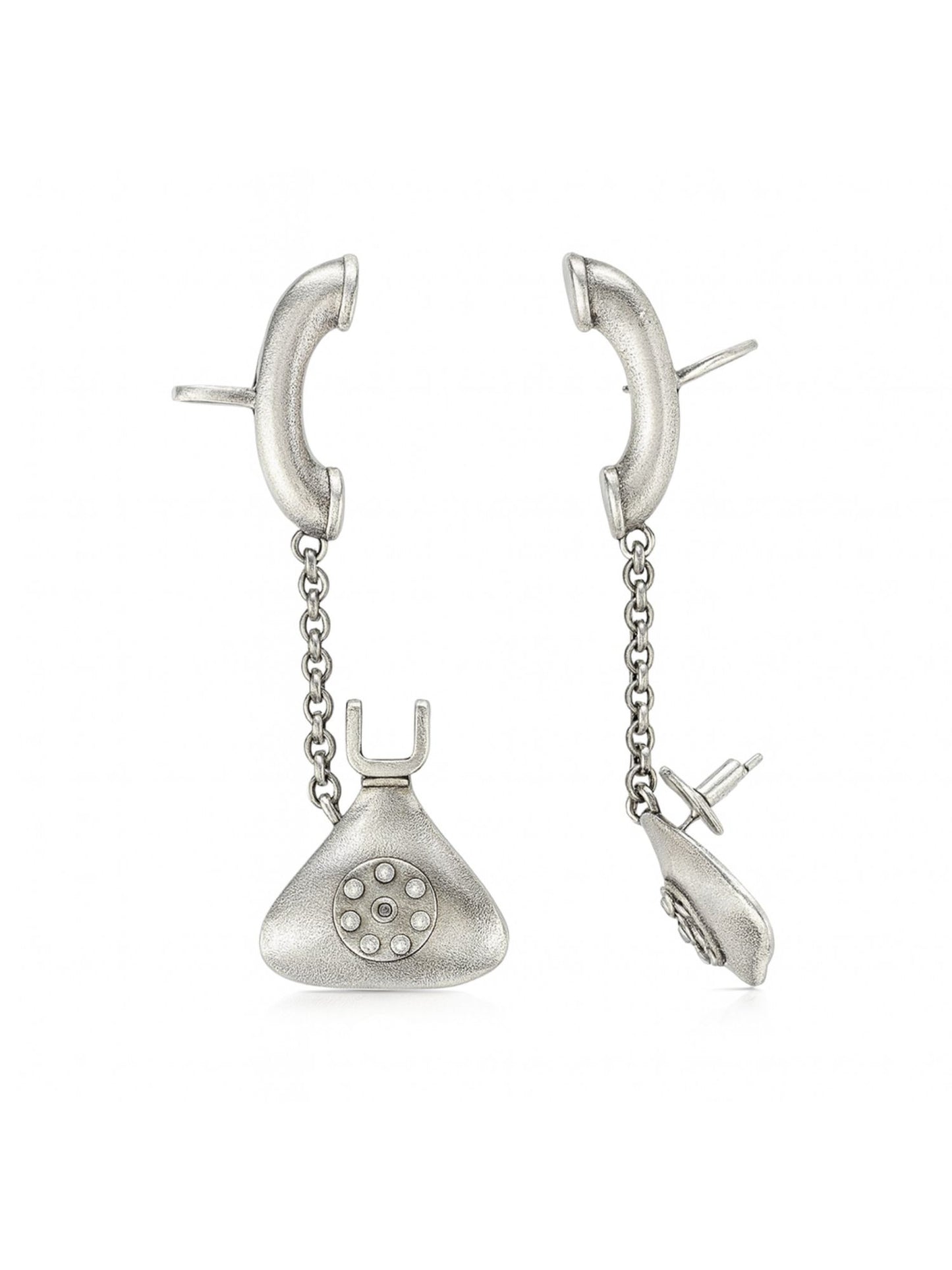 Stud Afghani Jhumka Earrings Telephone Ear cuff Designs