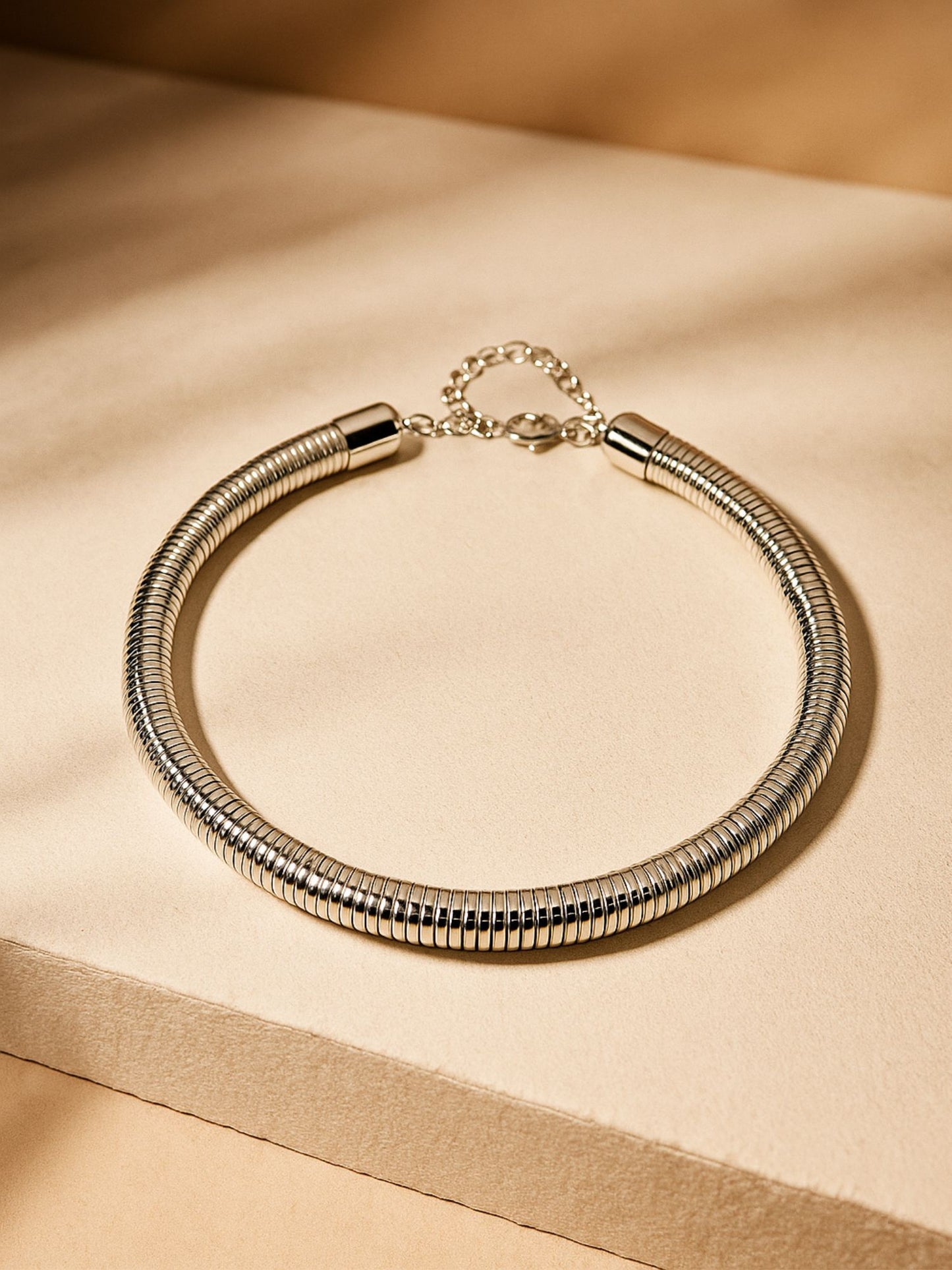 Silver Coil Choker Necklace for Women | Western