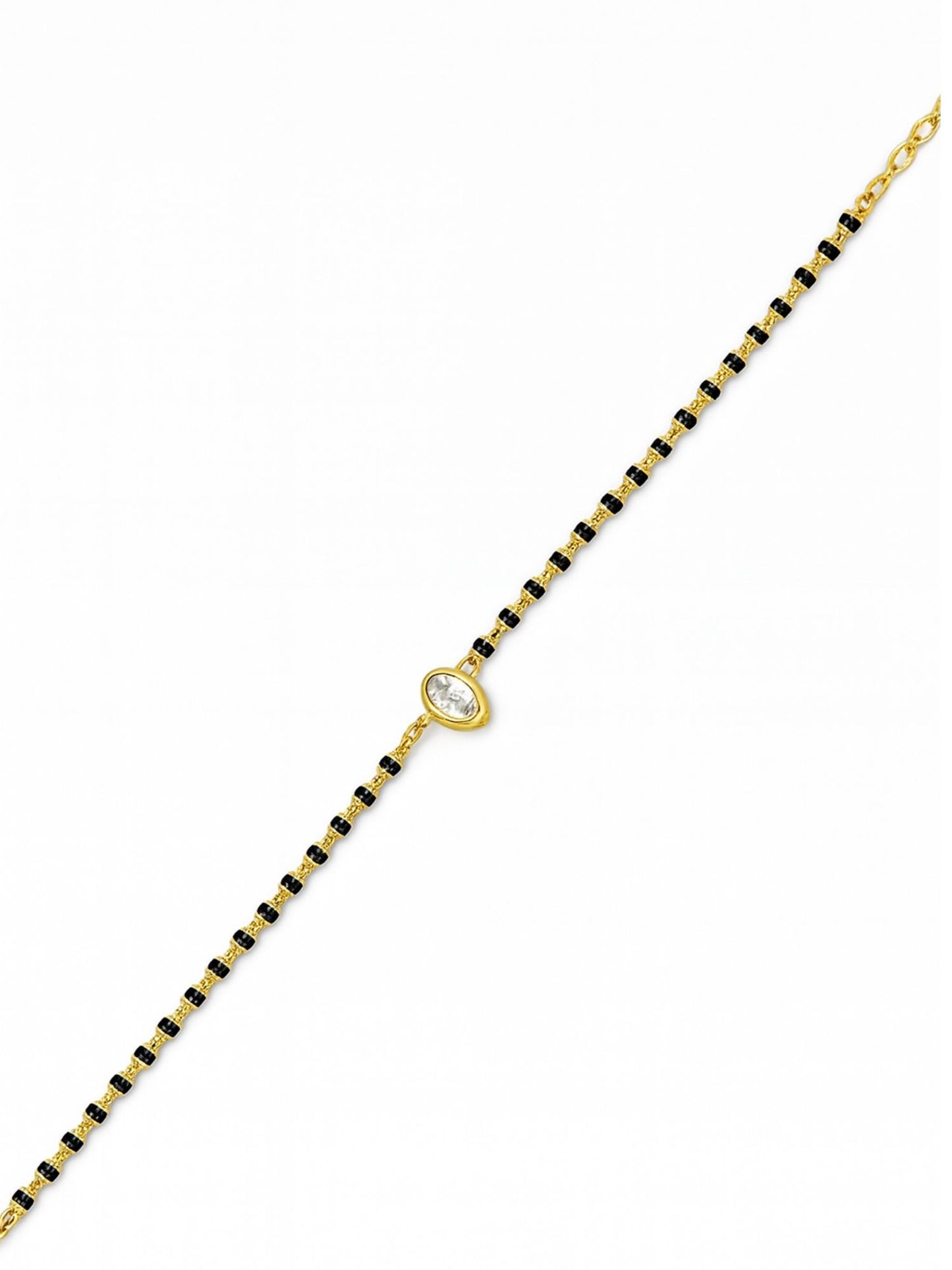 Oval Diamond Mangalsutra Bracelet