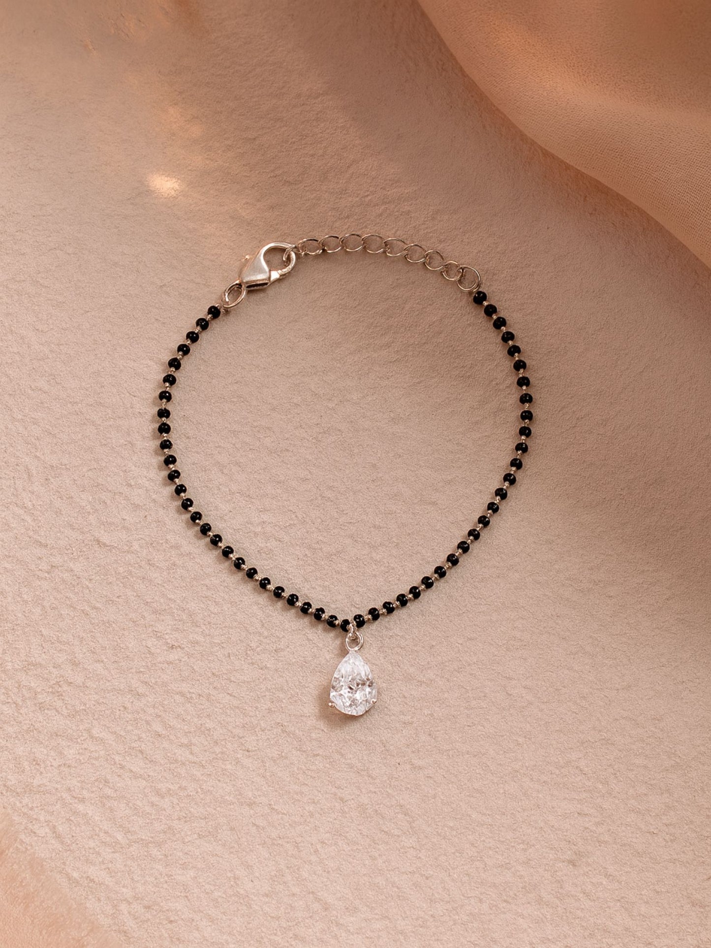 American Diamond Drop Mangalsutra Bracelet