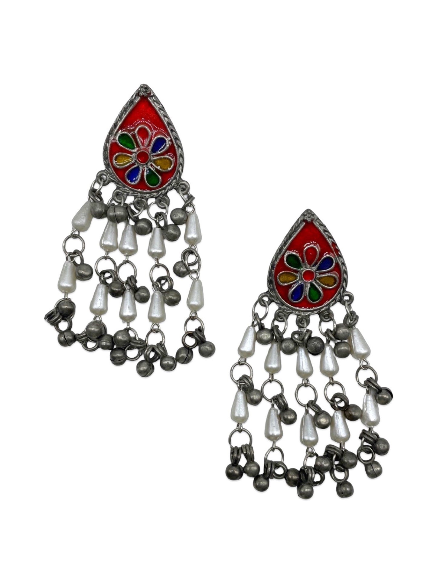Stud Earring Flower & Ghungroo Design