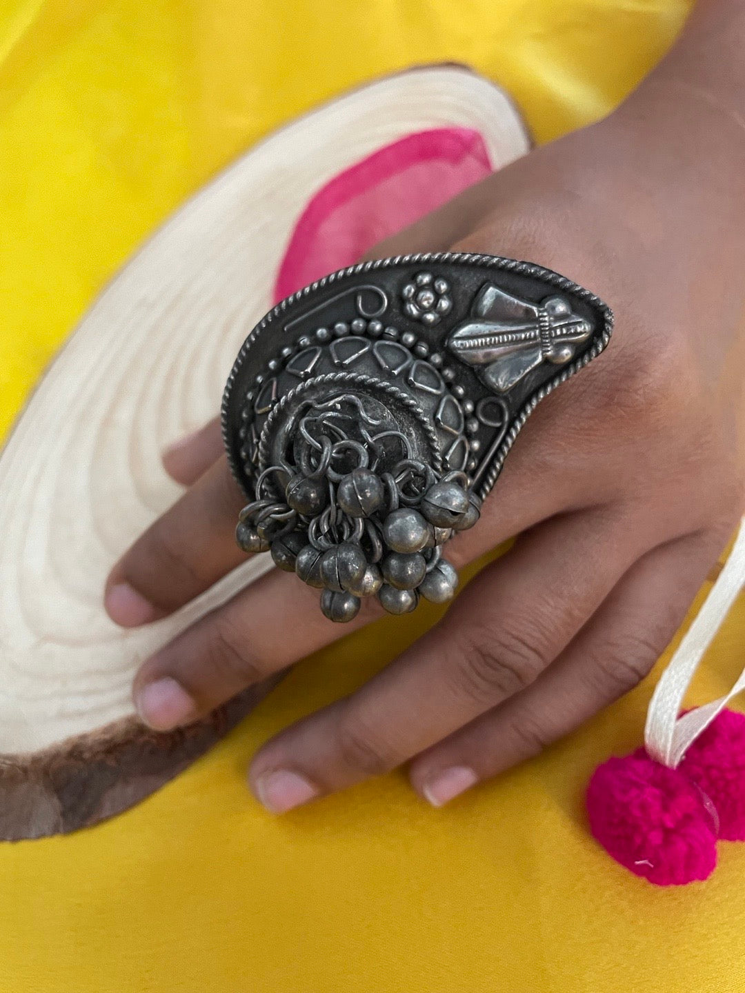 Ring Floral Paisley Design & Ghungroo