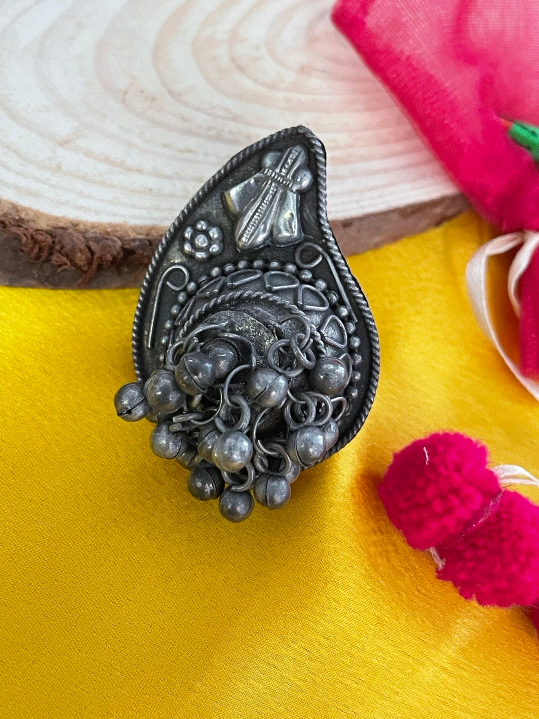Ring Floral Paisley Design & Ghungroo