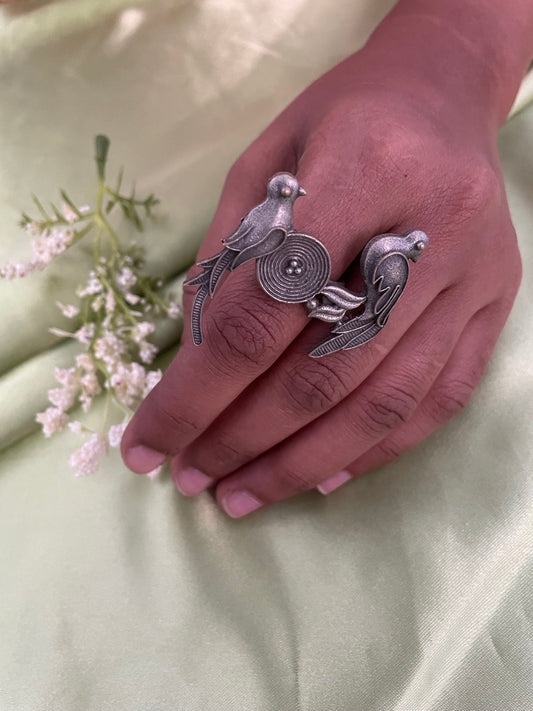 Ring Peacock & Floral Design
