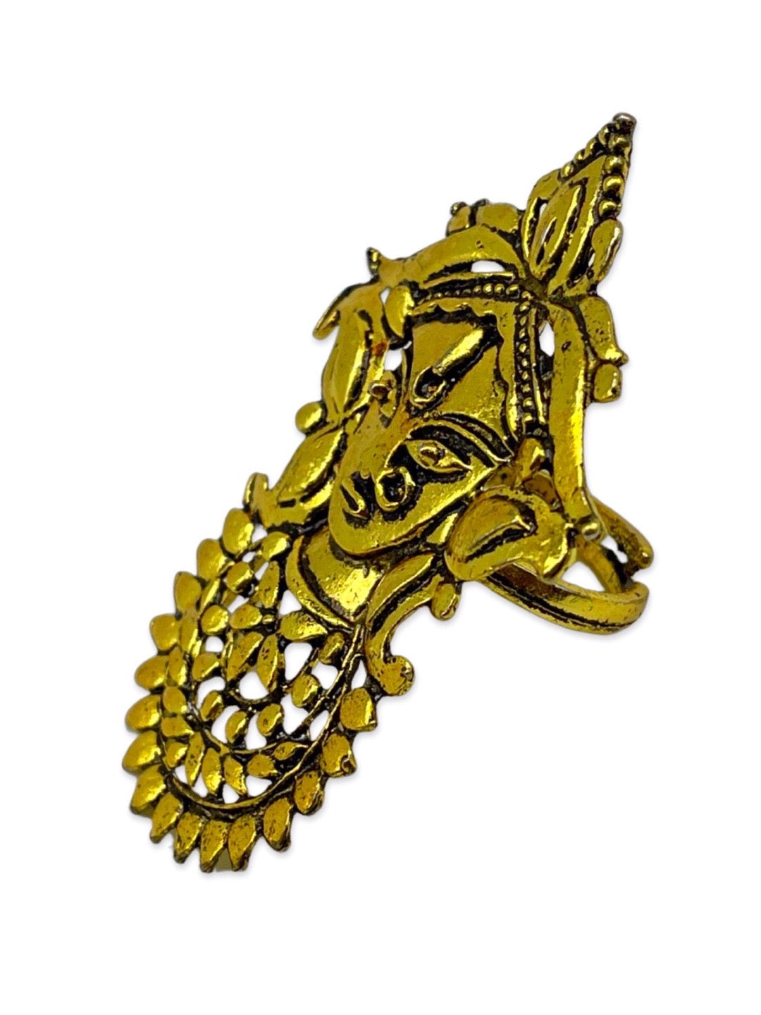 Ring Maa Durga Design Gold Plated