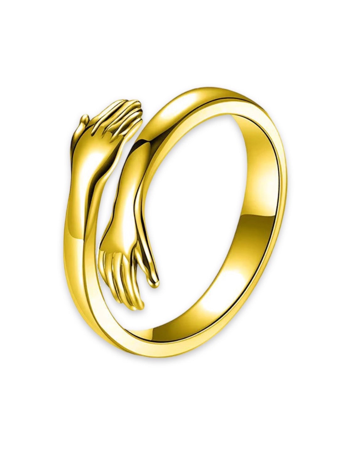 Gold & Silver Plated Promise Hug Finger Ring