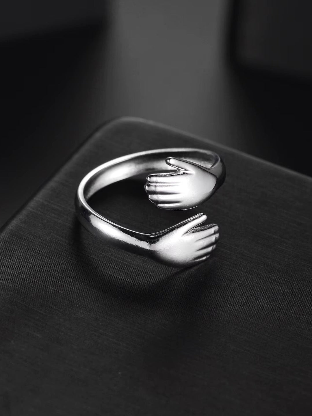 Gold & Silver Plated Promise Hug Finger Ring
