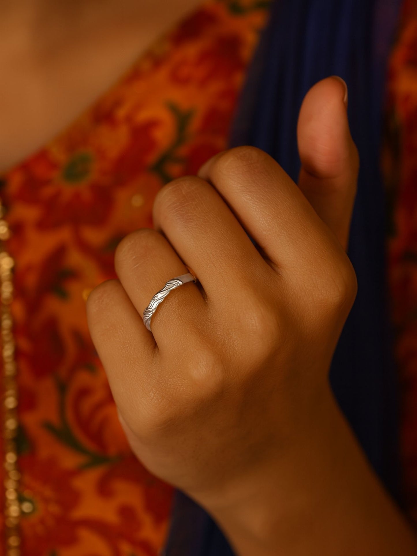 Silver-Plate Simple Knotted Finger Ring