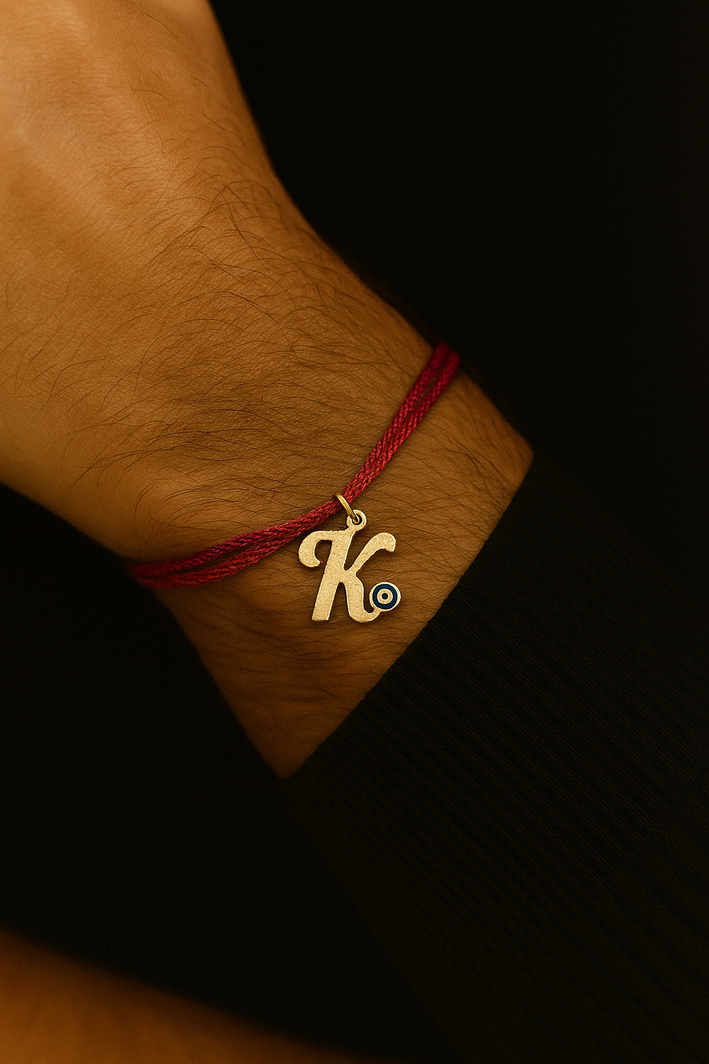 A-Z Letter Evil Eye Thread Rakhi Lumba+Free Necklace chain