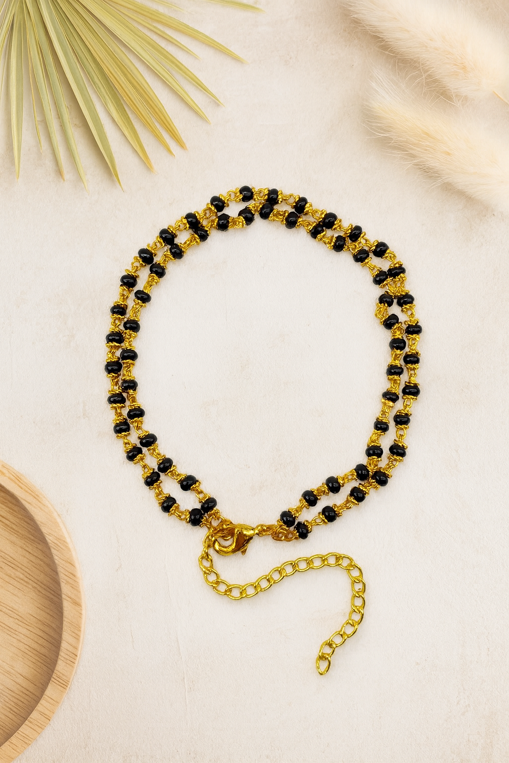 Double line Gold Plated Adjustable Mangalsutra Bracelets