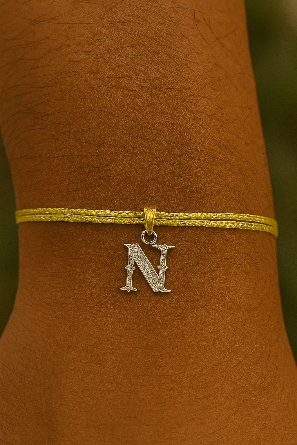 A-Z Roman Letter AD Thread Rakhi Lumba+Free Necklace Chain