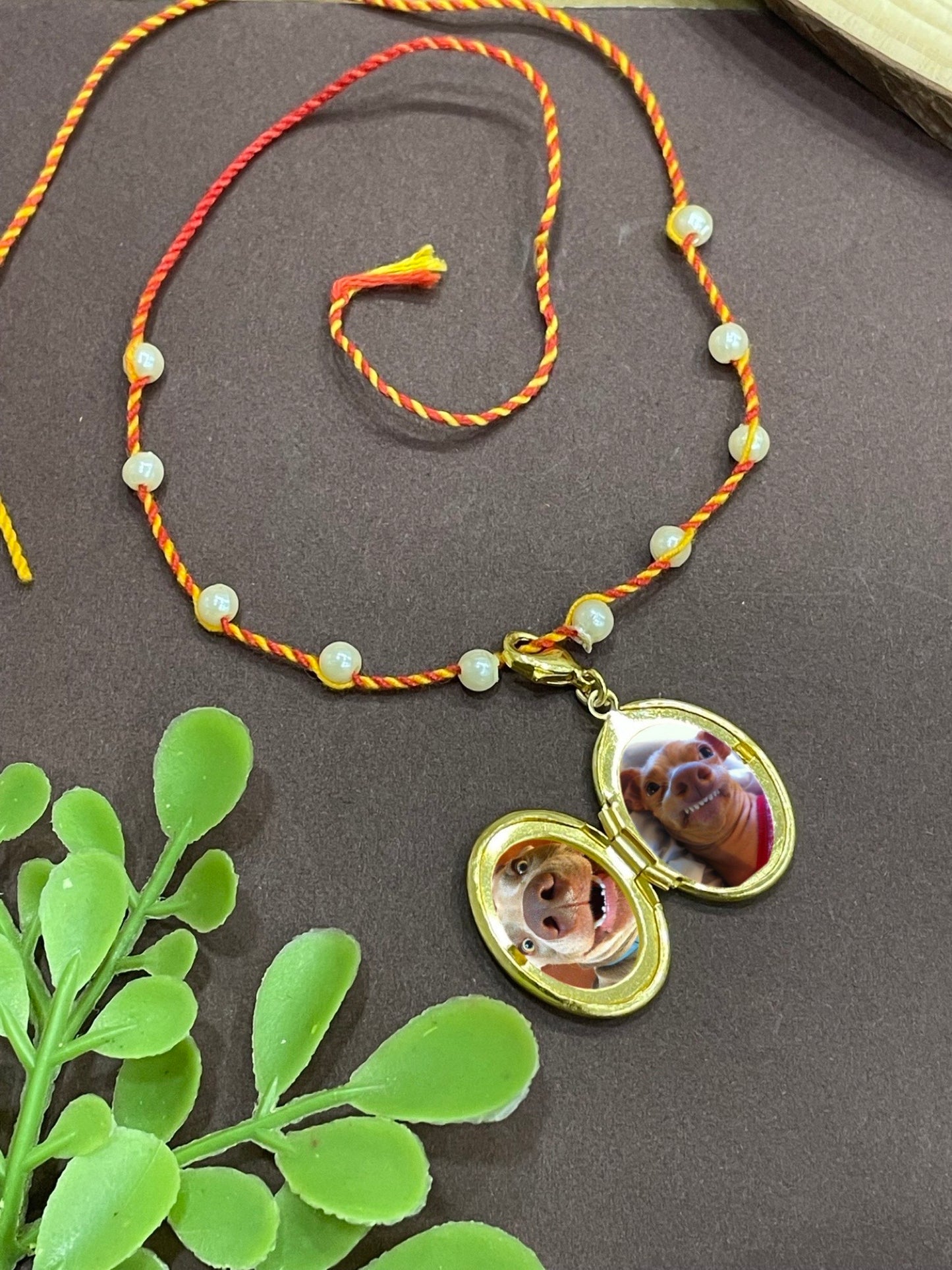(Set of 2) Photo Frame/Lumba & Rakhi +2 Free Chains
