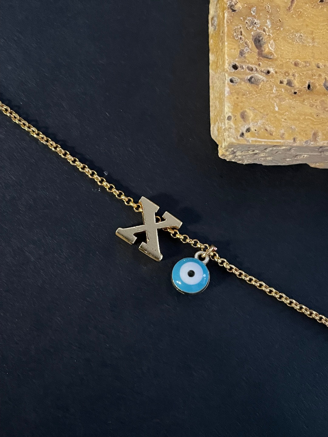 Fragile X Evil Eye Bracelet