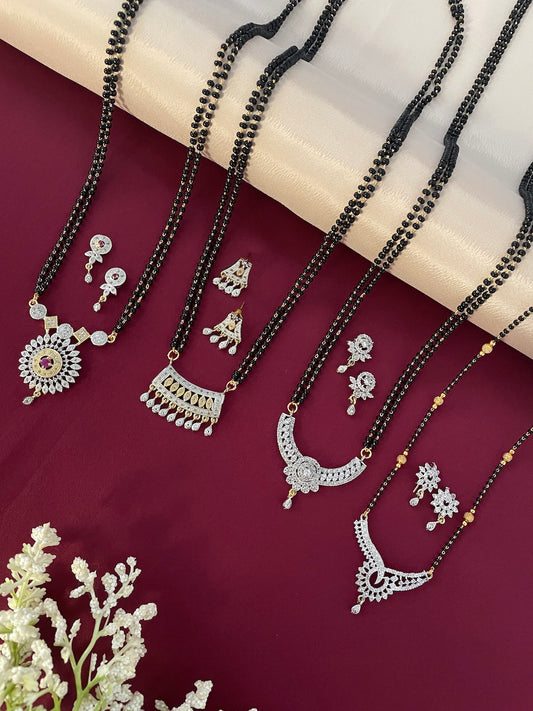 Combo Set of 4 American Diamond Mangalsura Sets