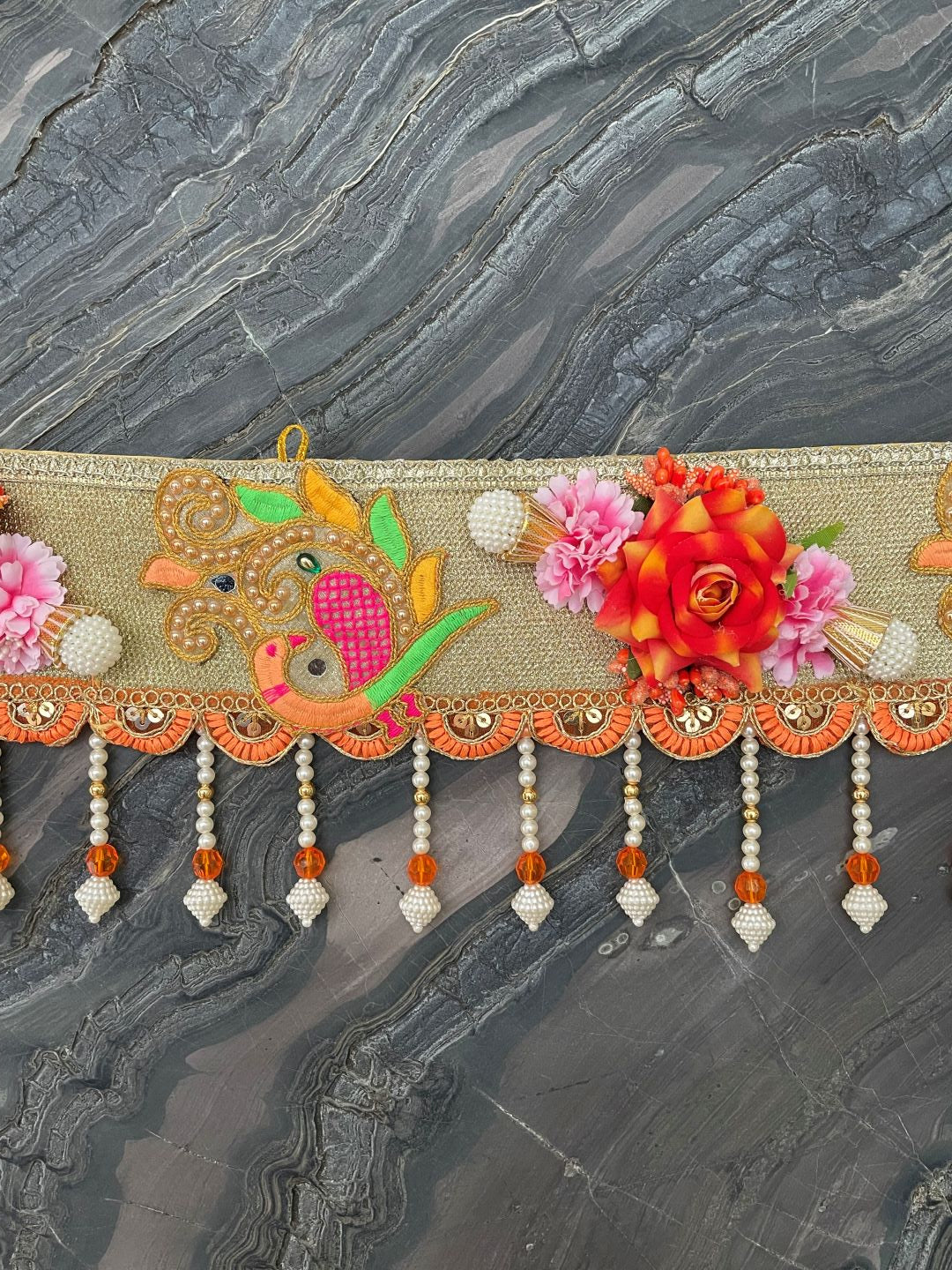 Peacock & Flower Toran For Door Hangings Diwali Decoration