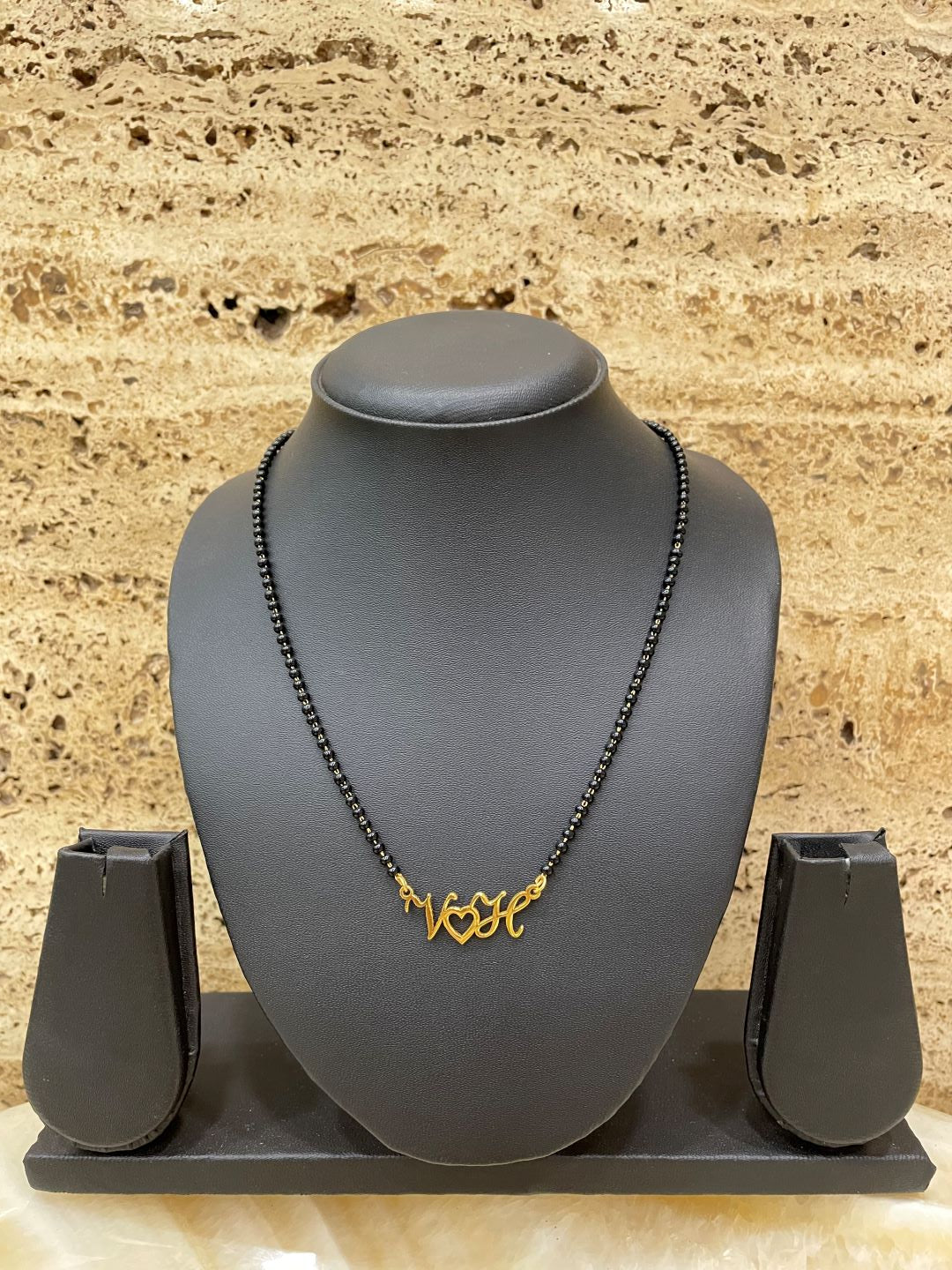 Custom Letter Necklace With 2 Initials And A Mini Heart