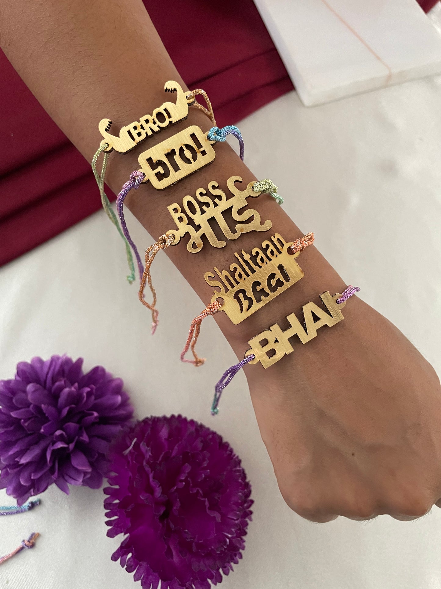 (COMBO of 12) Funky Slogan Rakhi Lumba