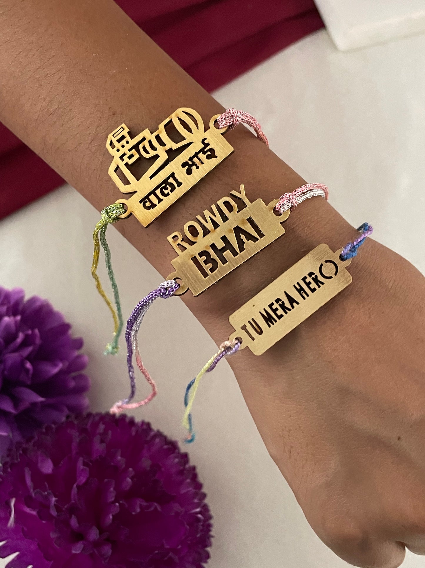 (COMBO of 12) Funky Slogan Rakhi Lumba