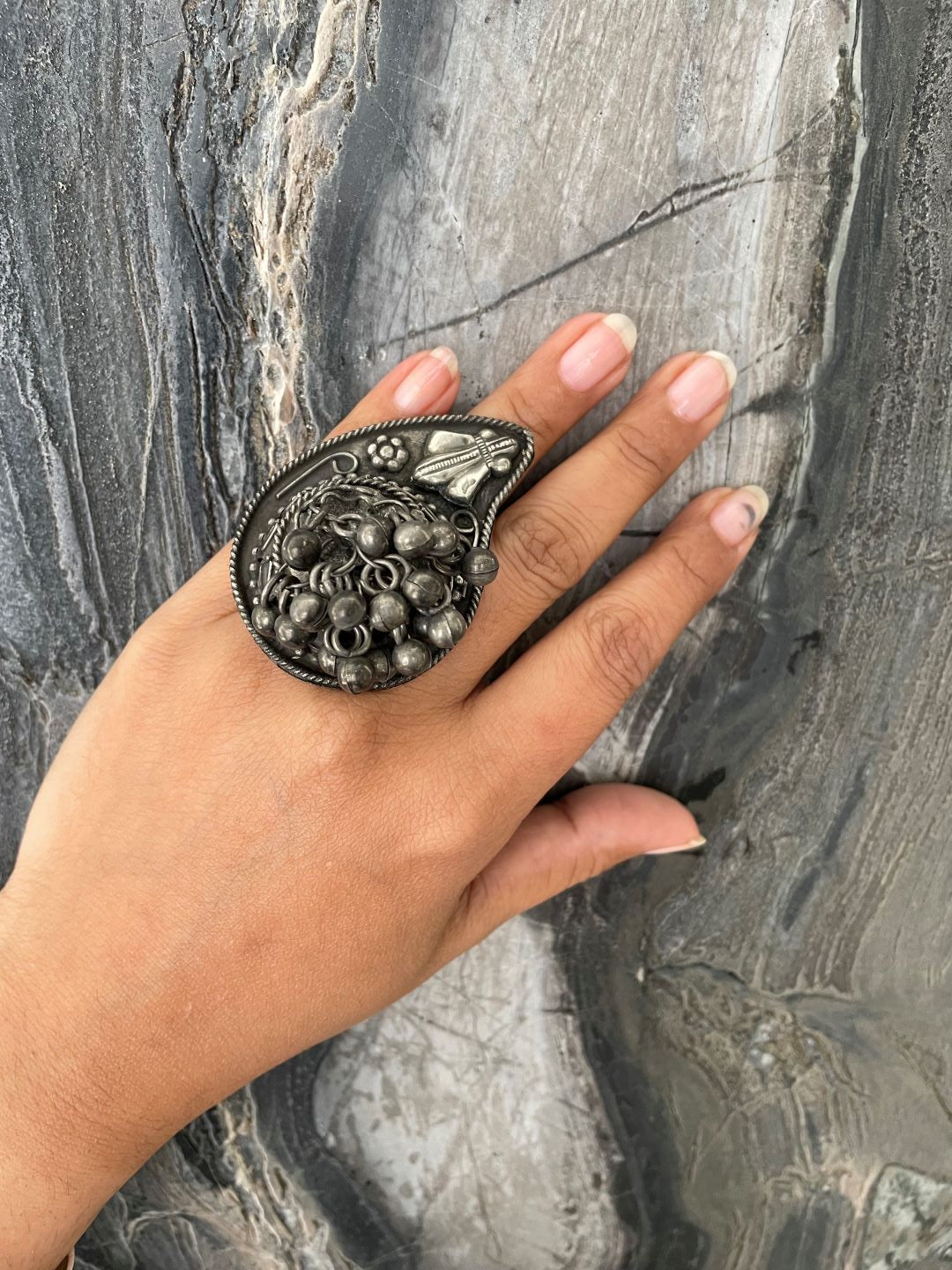 Ring Floral Paisley Design & Ghungroo