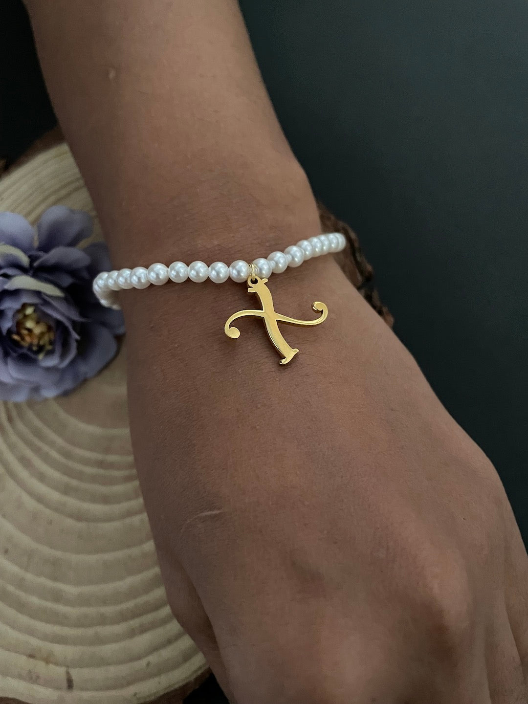 Letter Pearl Bracelet