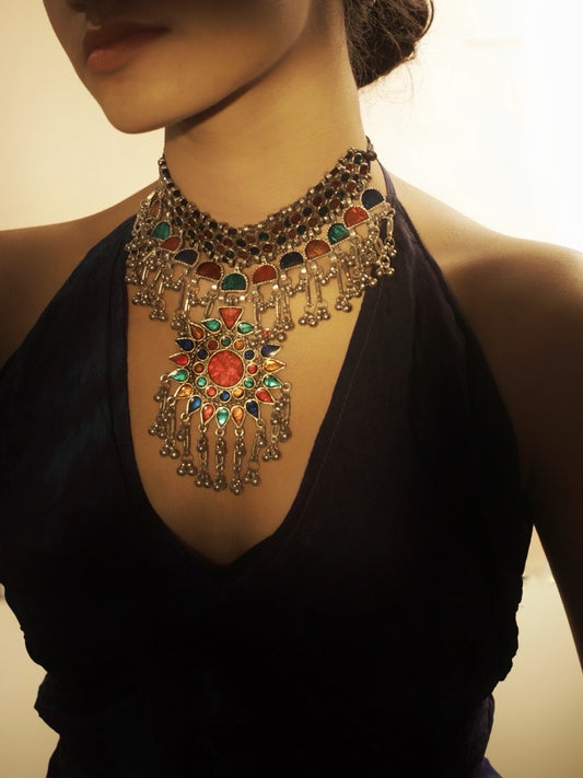 Afghani Choker Necklace Set