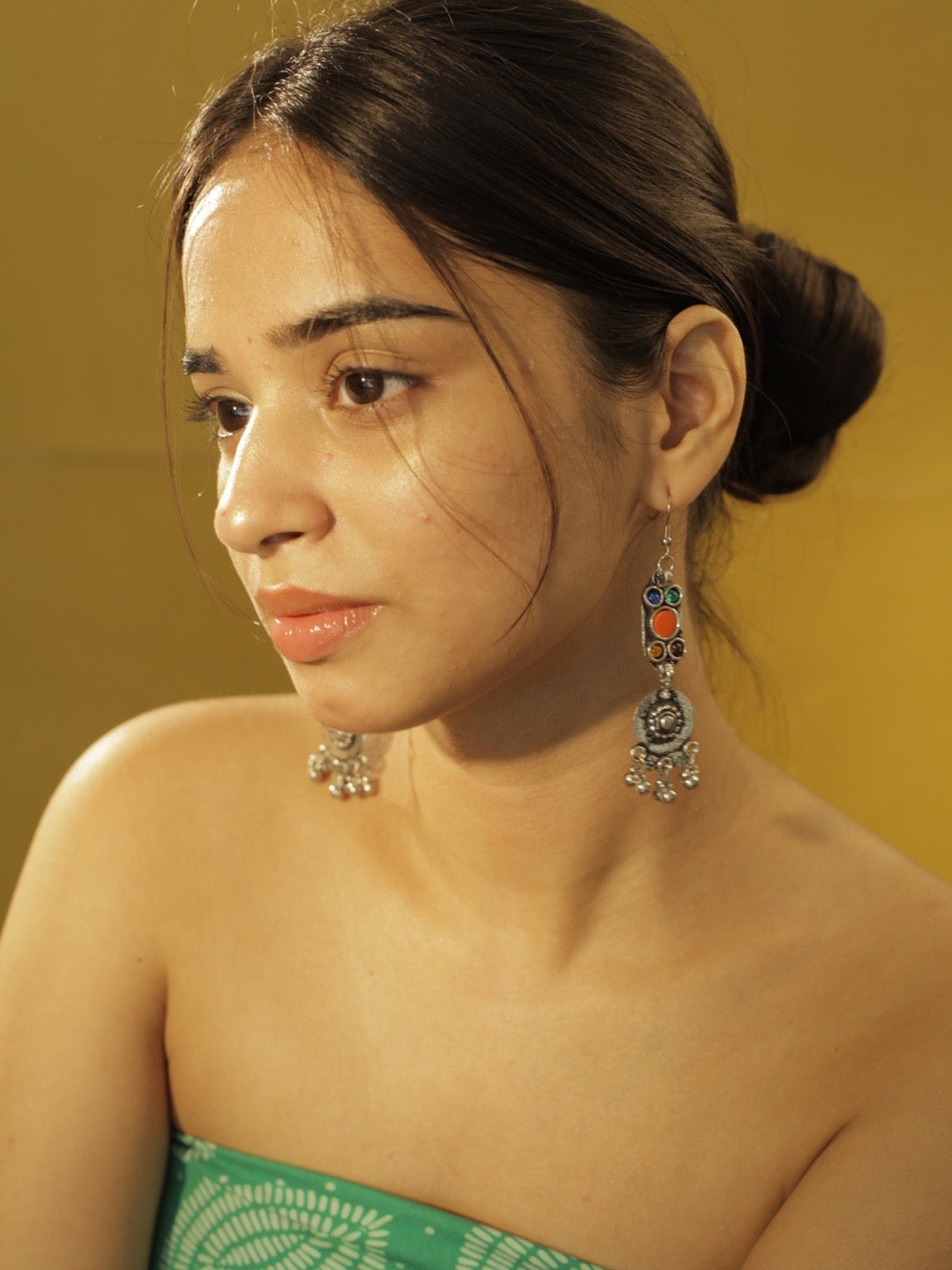 Heavy Colourful Afghani Choker Necklace Set