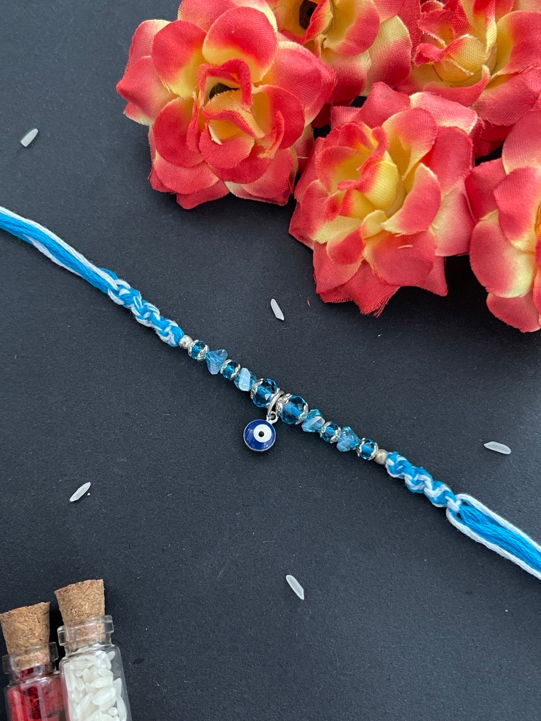 Blue Evil Eye Designer Rakhi, Rakhi For Raksha Bandhan