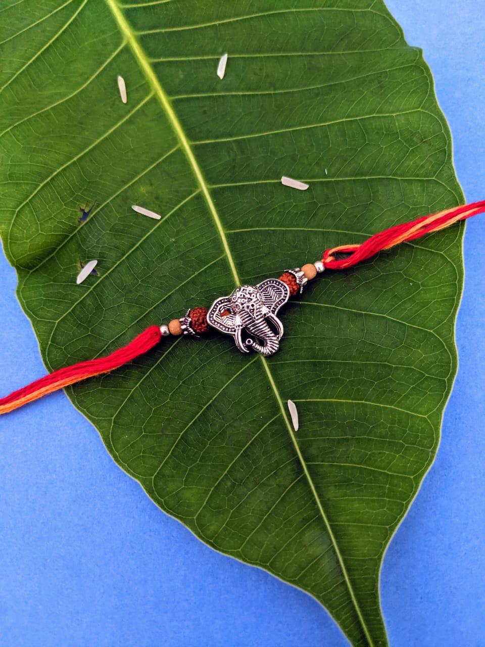 Antique German Oxidized Silver Plated Ganesha Face Rakhi Designs