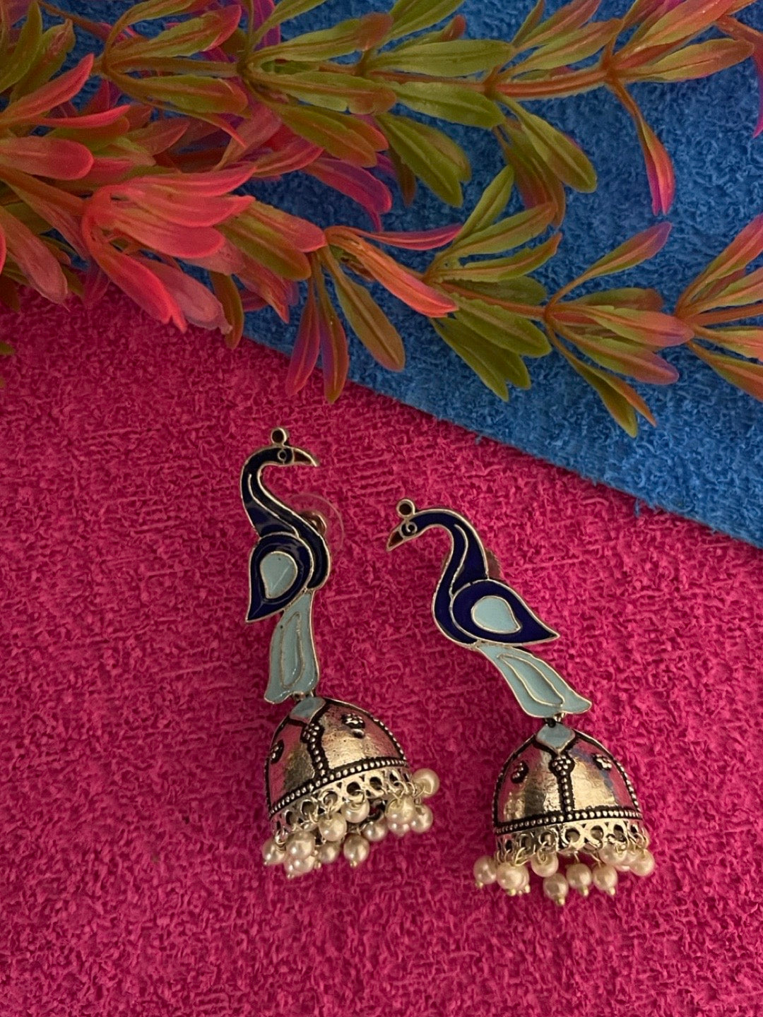 German Silver Oxidized Earrings