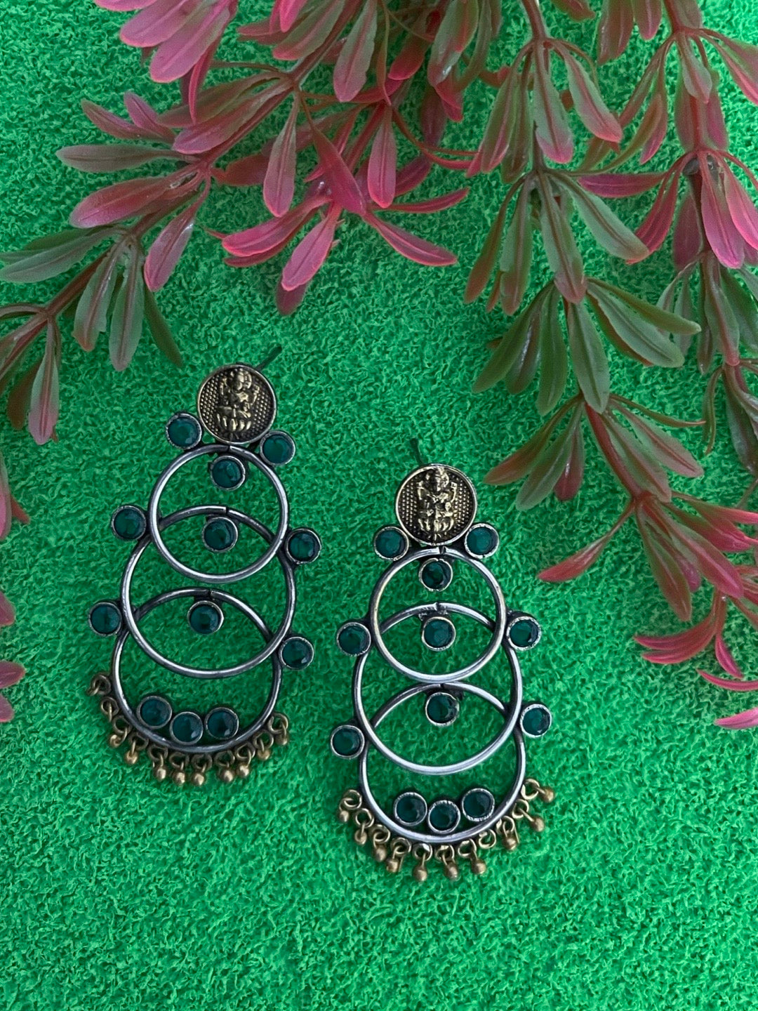 German Silver Oxidized Earrings