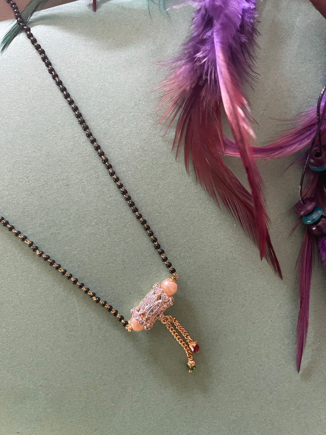 fancy short mangalsutra designs