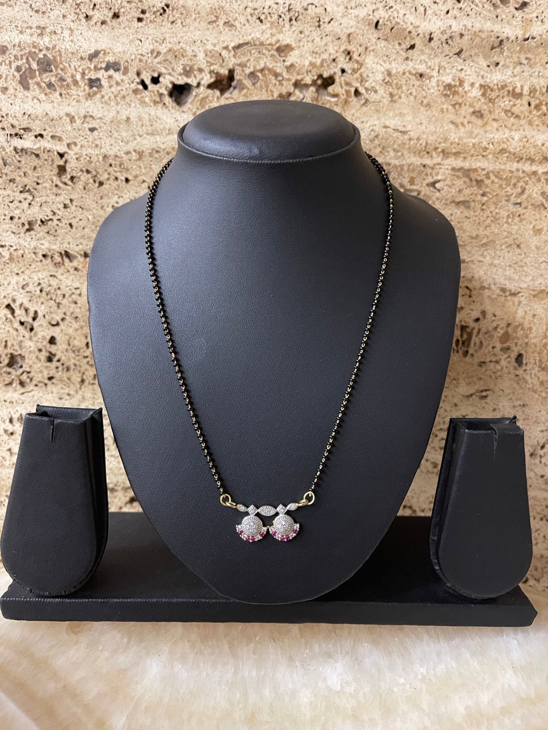 american diamond mangalsutra