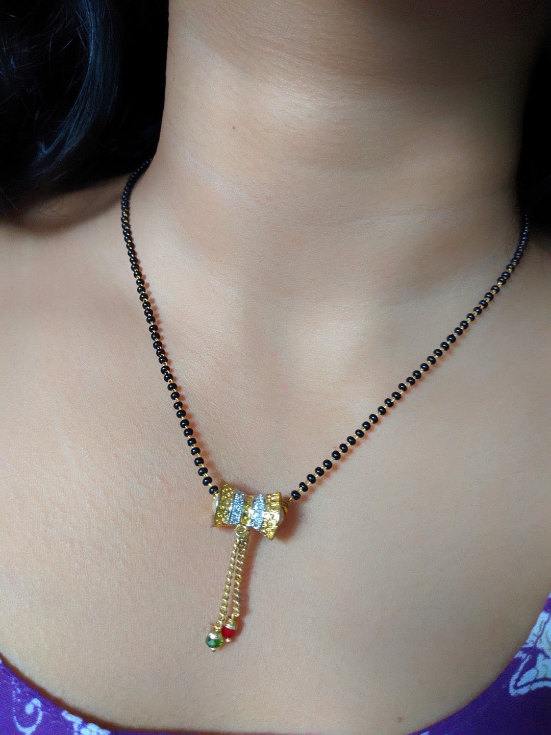 short gold mangalsutra designs latest