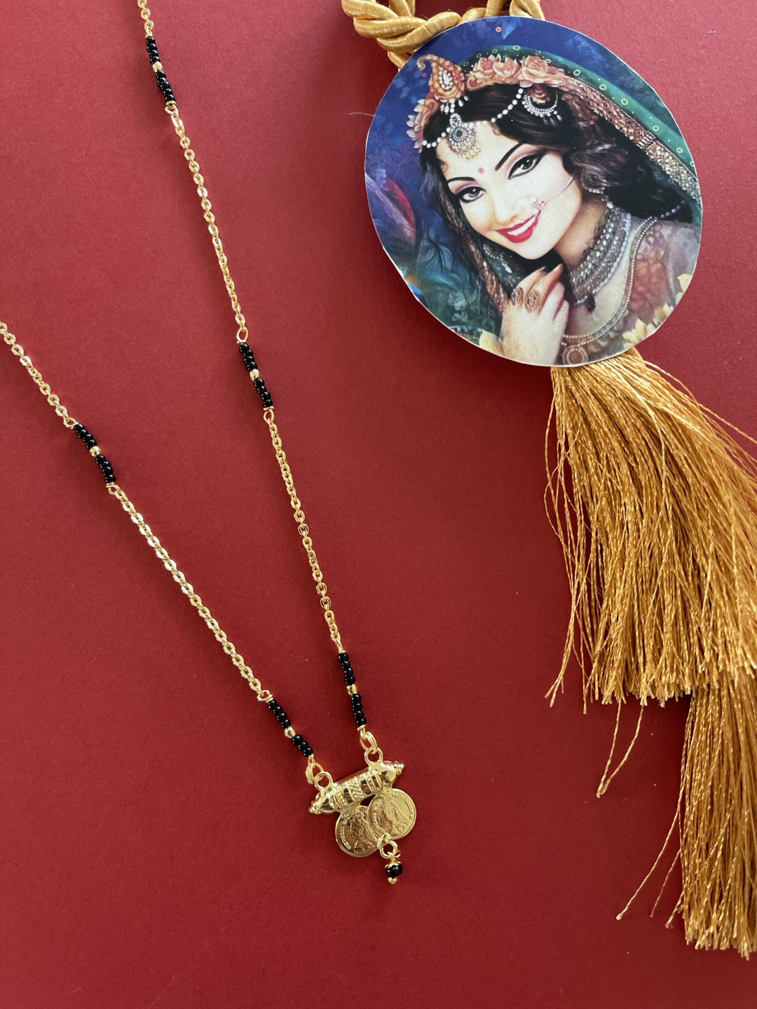 short gold mangalsutra designs latest