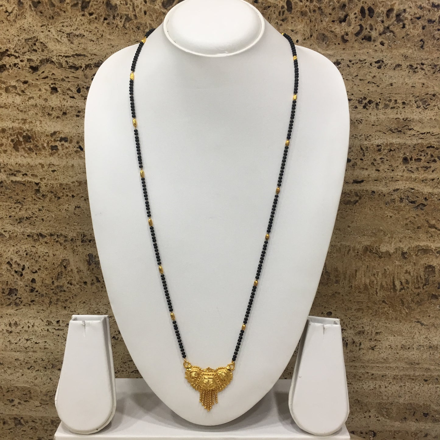 Digital Dress Room Long Mangalsutra Designs Gold Plated Latest Pendant Single Layer Traditional Mangalsutra
