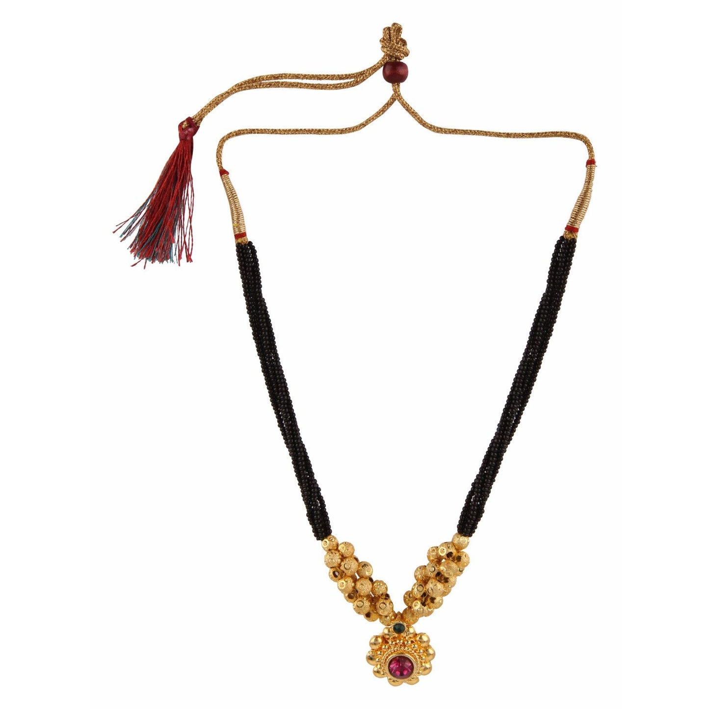 Digital Dress Room Short Mangalsutra Designs Gold Plated Latest Thushi Kolhapuri Mangalsutra