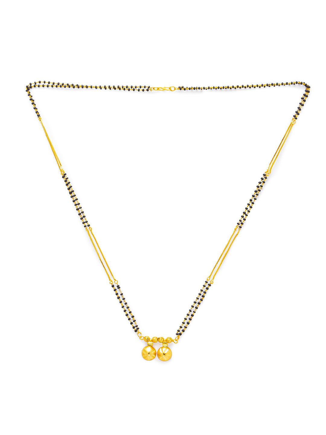 Digital Dress Room Digital Dress Room One Gram Gold Plated Long Mangalsutra मंगलसूत्र Latest Design Tanmaniya/Long Gold Chain/Black Beads Vati Pendant New Mangalsutra Designs For Women (28 Inches)