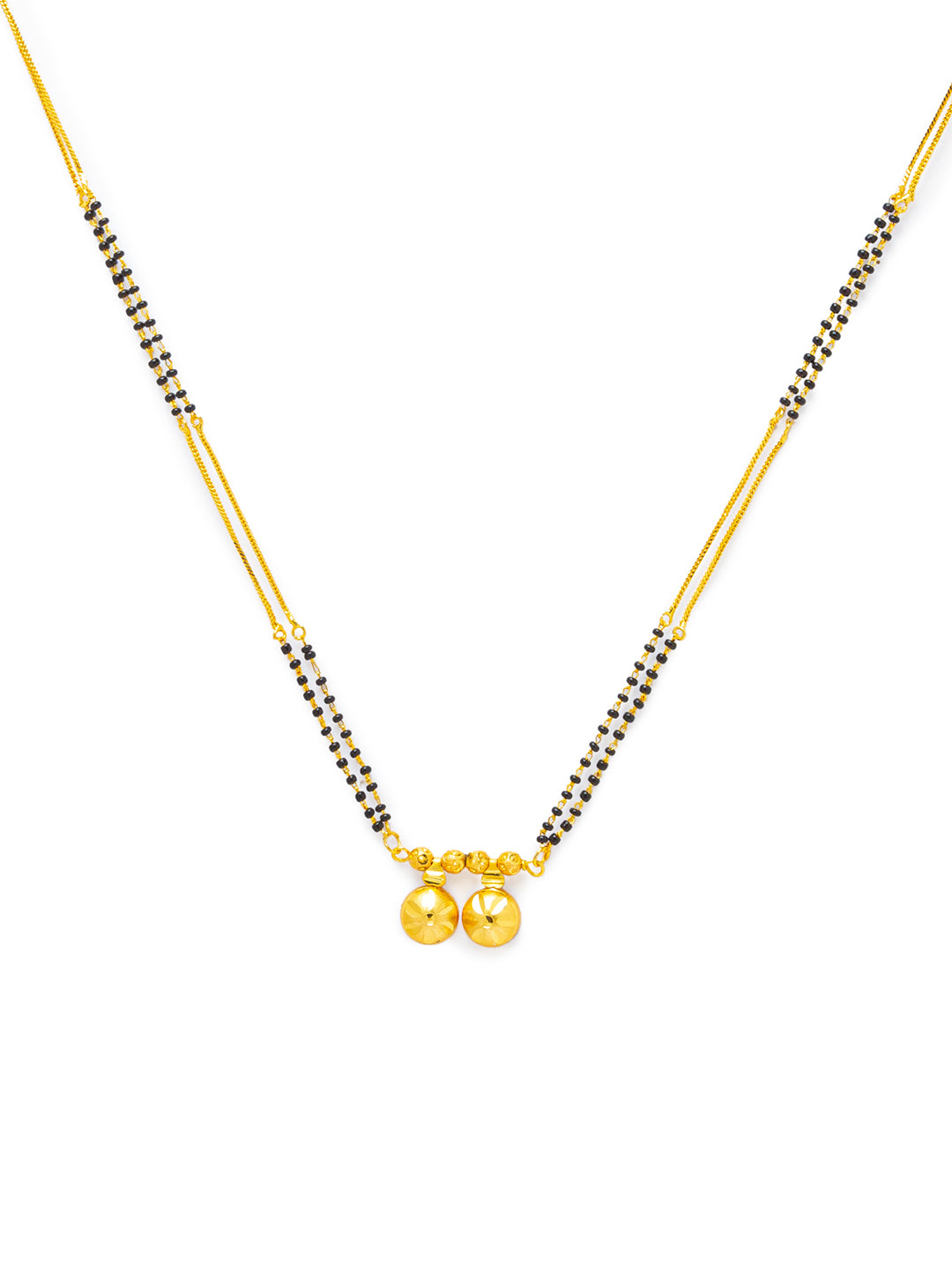 Digital Dress Room Digital Dress Room One Gram Gold Plated Long Mangalsutra मंगलसूत्र Latest Design Tanmaniya/Long Gold Chain/Black Beads Vati Pendant New Mangalsutra Designs For Women (28 Inches)