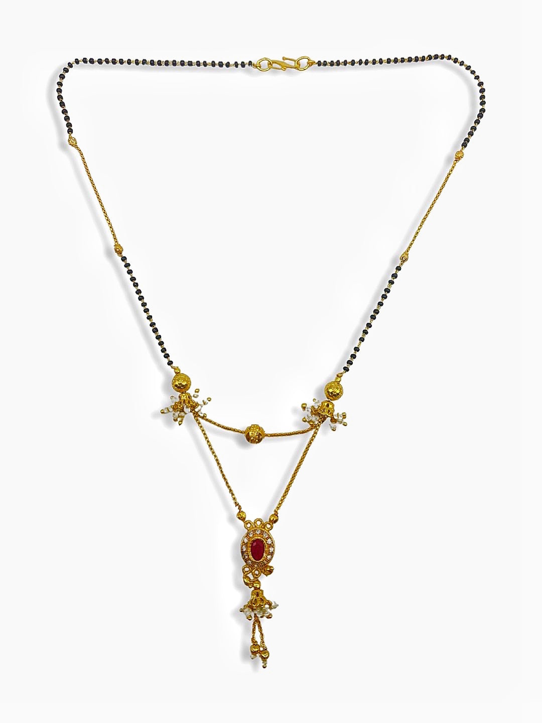 Red Stone Mangalsutra designs