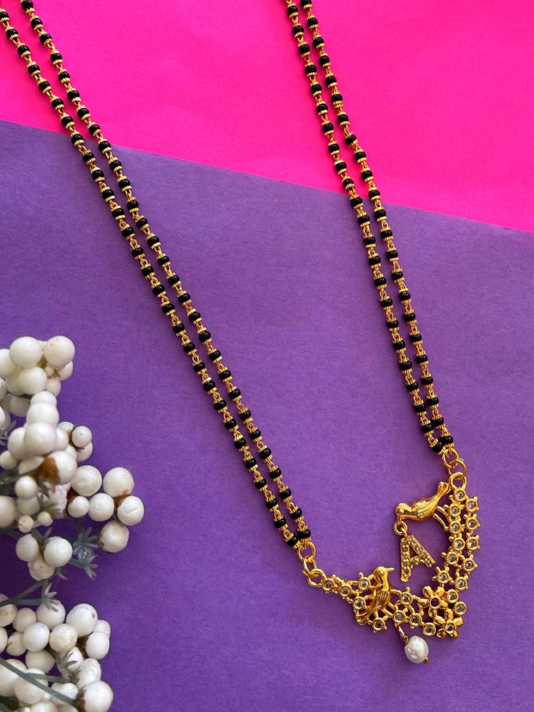 Black Beads Mangalsutra Designs 40 Grams Gram Long Mangalsutra