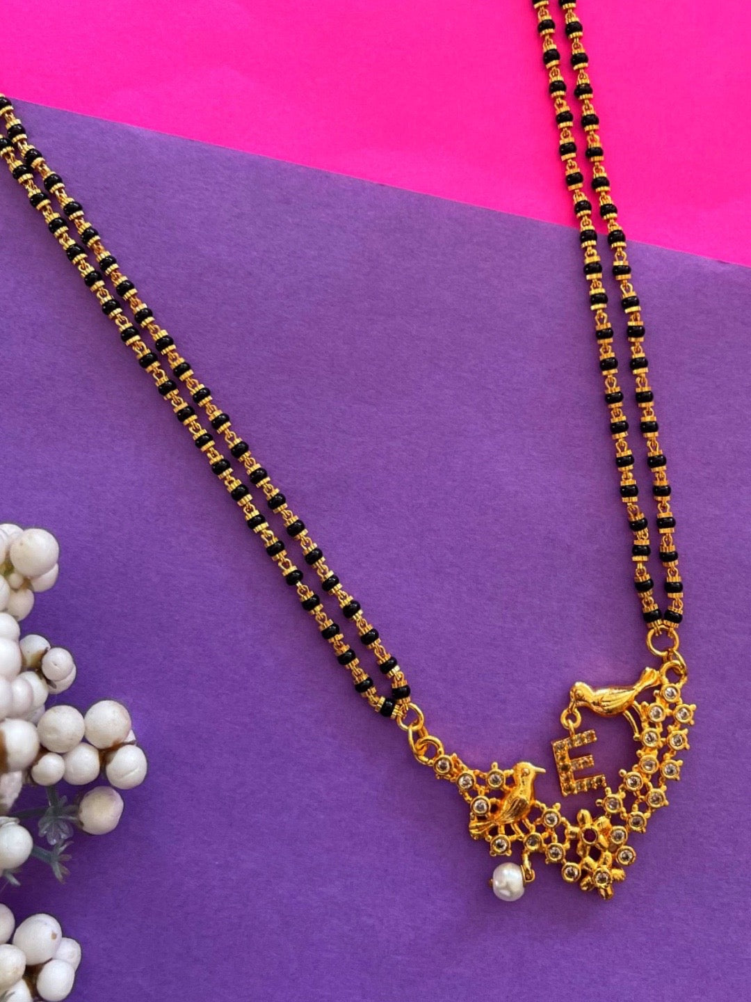 Long Mangalsutra Designs A-Z Letter Mangalsutra Custom Name Panchi Gold Mangalsutra design