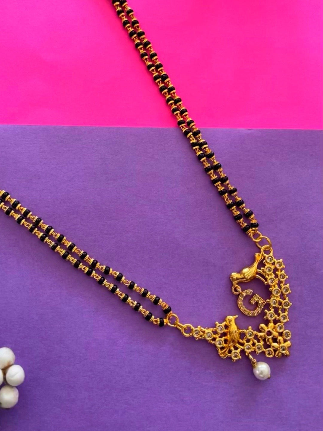 Long Mangalsutra Designs A-Z Letter Mangalsutra Custom Name Panchi Gold Mangalsutra design