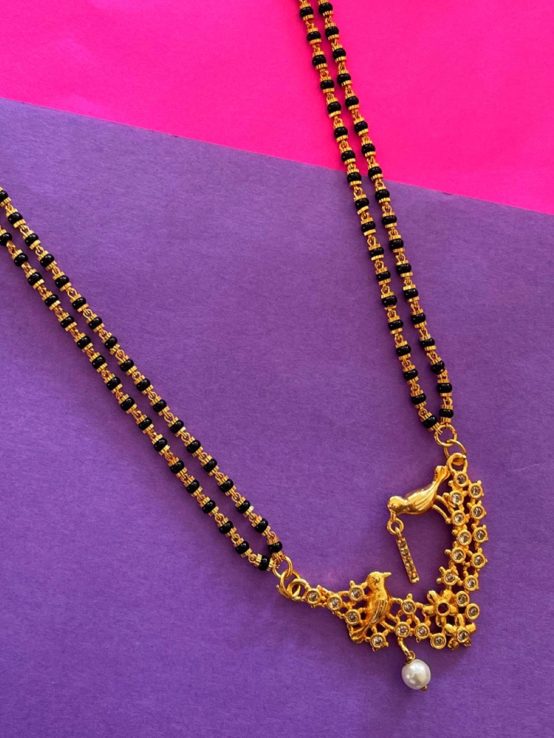 Long Mangalsutra Designs A-Z Letter Mangalsutra Custom Name Panchi Gold Mangalsutra design