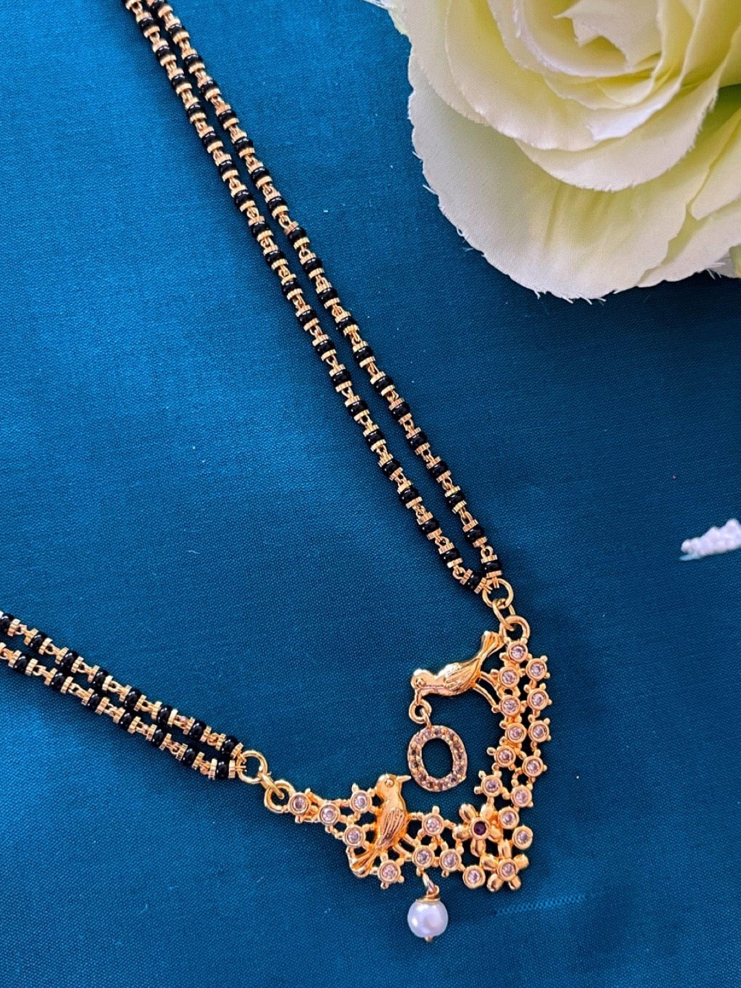 Long Mangalsutra Designs A-Z Letter Mangalsutra Custom Name Panchi Gold Mangalsutra design